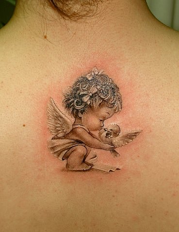 Фото и значение татуировки Ангел ( несут функцию защиты своего владельца ) X_51118b0e